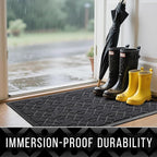 Yimobra Large Door Mat 47x32, All-Season Waterproof Doormat Outdoor Entrance - Image 4