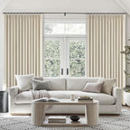 Topfinel Extral Wide Curtains, Cream Pinch Pleated 100% Blackout Linen Luxury - Image 7