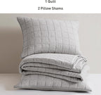 Hyde Lane Luxury Linen Quilt Set Queen Size, Organic European Flax Cotton Blend - Image 5