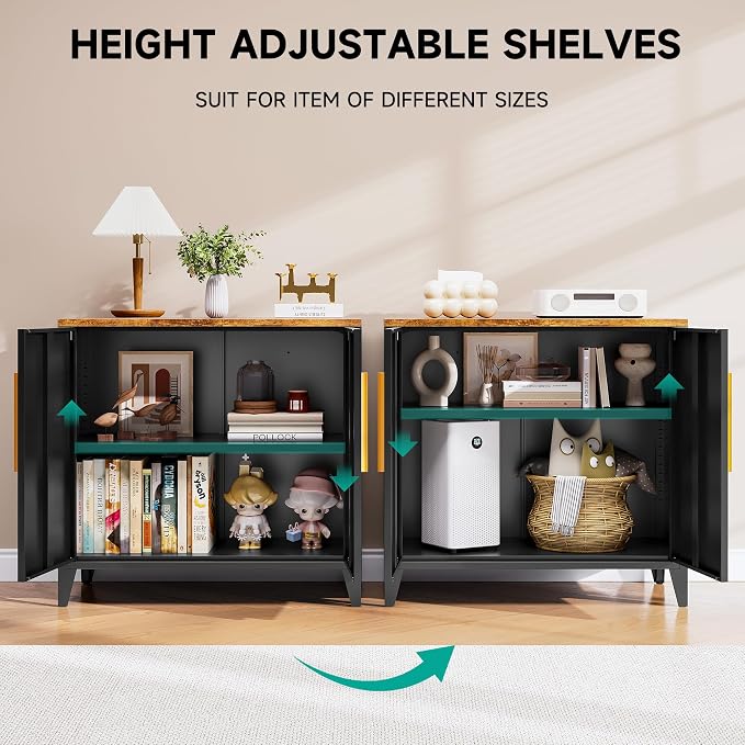 SISESOL Black Storage Cabinet - Image 6