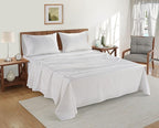 Lane Linen White Queen Sheet Set - Image 2