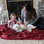 Bedsure GentleSoft Fleece Blankets King Size Burgundy - Image 7