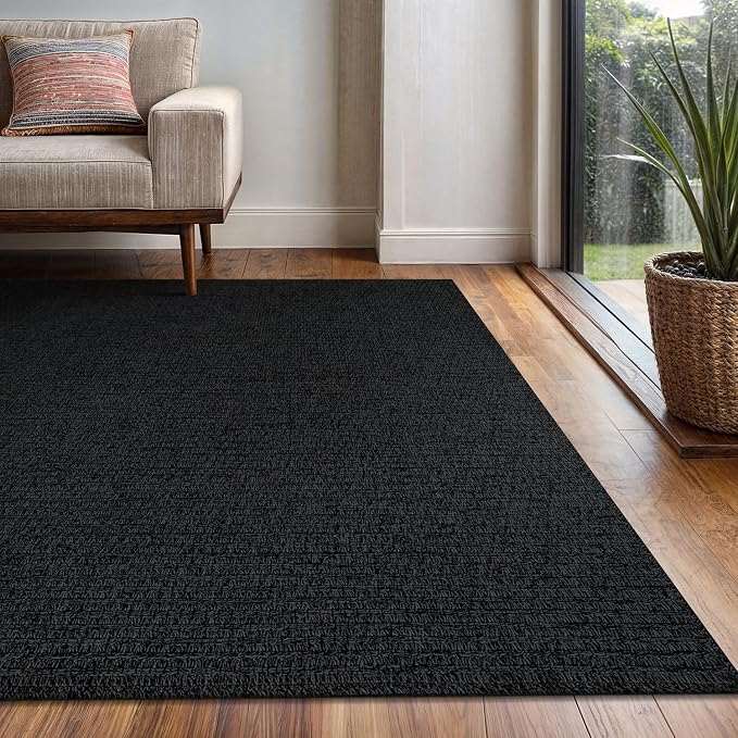 Easy Jute Rug 5x7 Indoor Outdoor Natural Rugs Solid Fiber Rug Woven Area Rug - Image 7