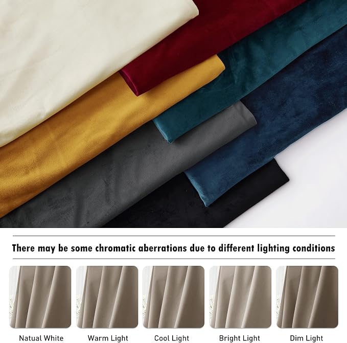 RYB HOME Heavy Duty Velvet Curtains & Drapes, Room Darkening Noise Reducing - Image 7