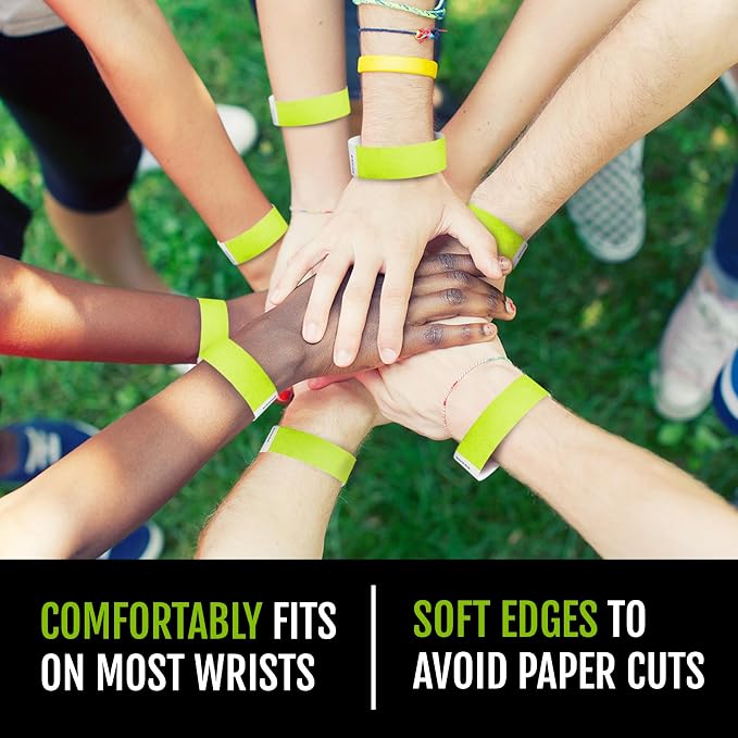 1, 000 WristCo Lime Green Tyvek Wristbands - Image 5
