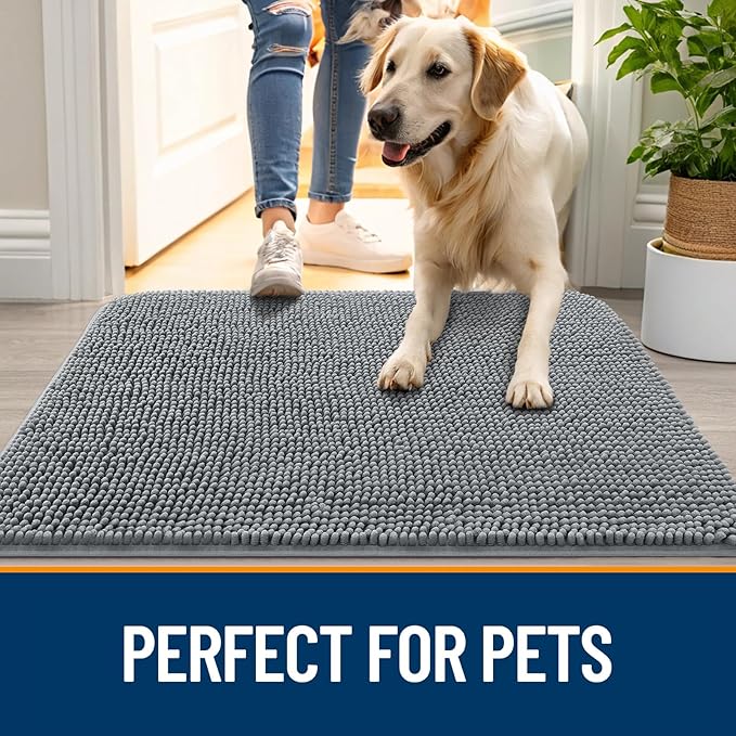 OLANLY Dog Door Mat for Muddy Paws 70x24, Absorbs Moisture and Dirt, Absorbent - Image 6