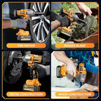 Cordless Impact Wrench 1/2 Inch, 1200N·m Brushless High Torque Impact Gun - Image 6