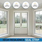 Adhesive V Shape Weatherstrip, Weather Stripping Door Seal Strip Foam Door - Image 6