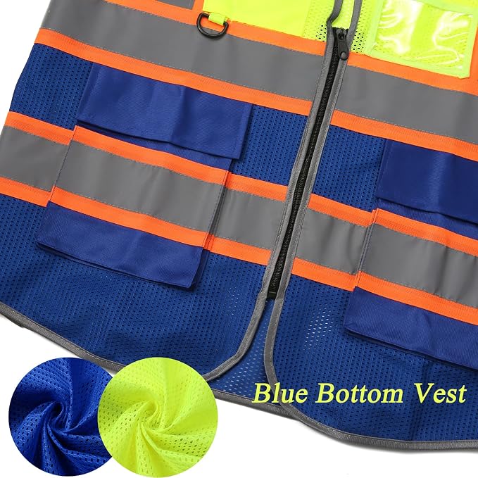 BeautyWill Custom Logo 10/20 Pack Safety Vest Class2 High Visibility Vest - Image 5
