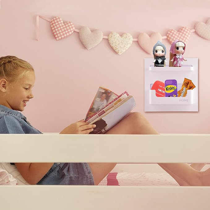 EHKIT Bedside Shelf Accessories Organizer- Wall Mount Self Stick On, Cell Phone - Image 6