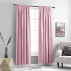DONREN Pink Blackout Curtains for Girls - Image 2