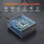 Aluminum Alloy USB C Charger GaN Charger Fast USB C Charging Station 7 Ports - Image 6
