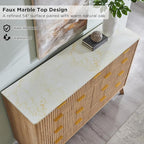 T4TREAM Fluted 9 Drawer Dresser, Modern Chest of Drawers - Image 4