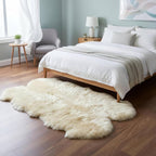 Premium Genuine Sheepskin Rug 4x6 ft, Real Fluffy Quad Pelt, Natural Fluffy Fur - Image 2