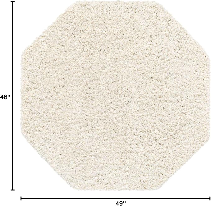 Unique Loom Solid Shag Collection Area Rug - Image 2