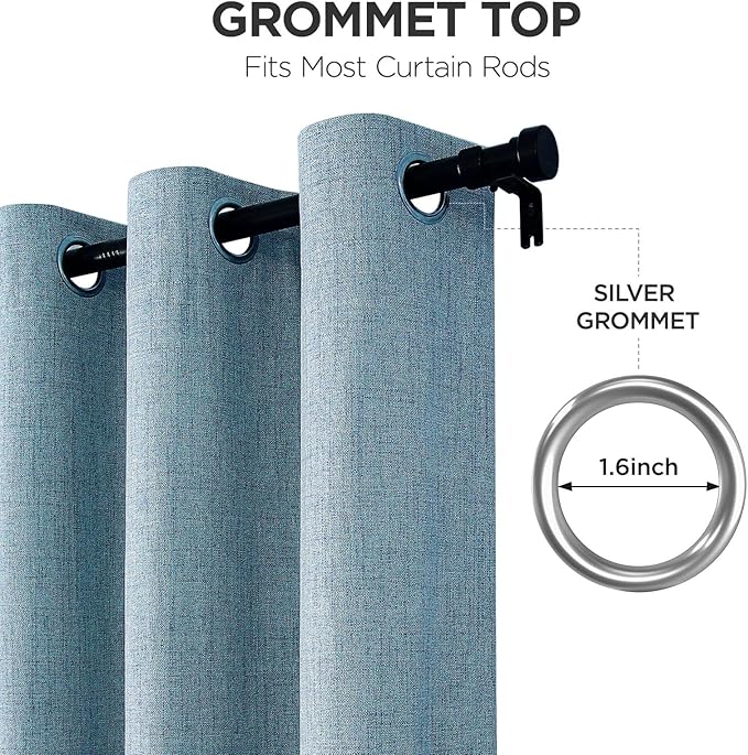 Joydeco Blackout Curtains 84 Inches Long 2 Panels Burg, Room Darkening Curtains - Image 5