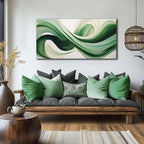 JuhaiArt Green Wall Art for Bedroom White Wall Decor 24"x 48" in Wall Paintings - Image 5