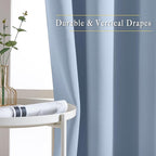 NICETOWN Vintage Blue Curtains 110 inches Long, Grommet Thermal Insulated - Image 5