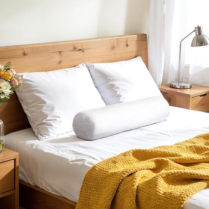 SyMax 7.8"x38" Body Pillow for Twin Bed, Memory Foam Bolster w/Removable Velvet by SyMax