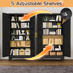 75" Metal Kitchen Pantry Cabinet, Cabinet - Image 4
