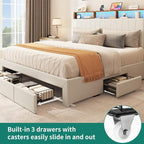 YITAHOME King Size Bed Frame, Storage Bed Frame - Image 3