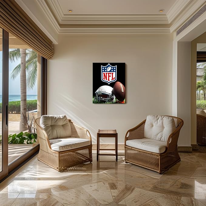 B.B.F MAKE American Football Canvas Wall Art Super Champions Bowl Poster Rugby - Image 3