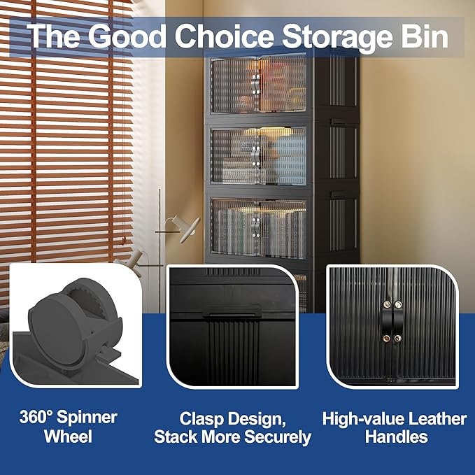 SAILUN 145Gal/580Qt Collapsible & Stackable Storage Bins - Image 7