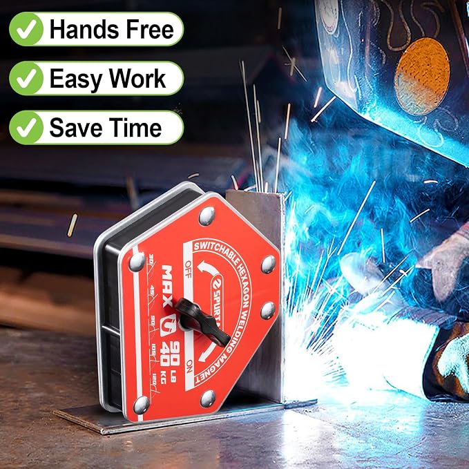 Spurtar Switchable Welding Magnets 90lbs Welding Clamps On Off Magnet Holder - Image 5