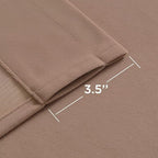 Joydeco Velvet Curtains Rose Beige Blackout Curtains Thermal Insulated 102 - Image 3