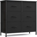 SONGMICS Dresser for Bedroom, Chest of Drawers, TV Stand, 6 Non-Woven Fabric by SONGMICSbySONGMICSHOME