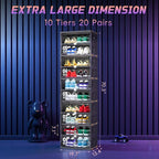 JEKO&JEKO 10-Tier Foldable Shoe Storage Cabinet - Image 3