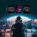 BGFCE Game Room Decor Set of 3, Neon Gaming Video Game Room Wall Art, Gaming - Image 3