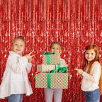 GOER 3.2 ft x 8.2 ft Metallic Tinsel Foil Fringe Curtains Party Photo Backdrop - Image 5