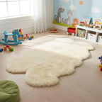 Premium Genuine Sheepskin Rug 4x6 ft, Real Fluffy Quad Pelt, Natural Fluffy Fur - Image 7