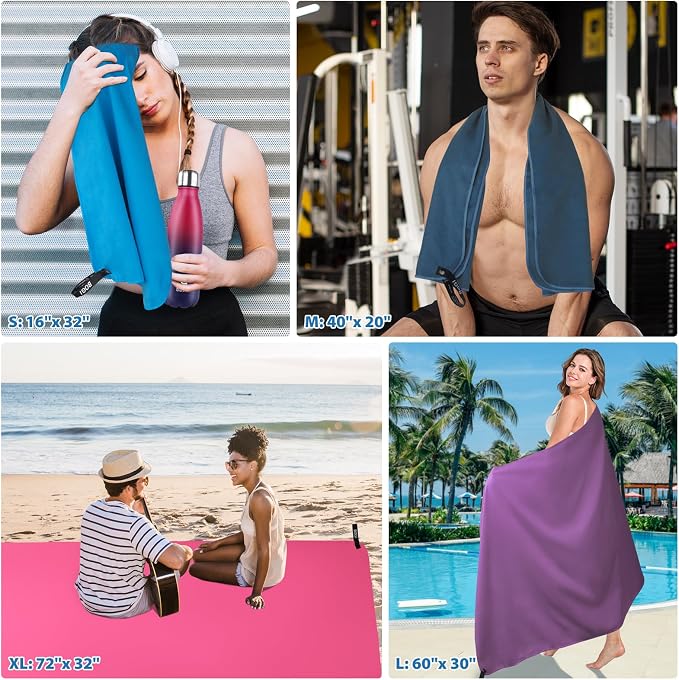 BOGI Microfiber Travel Sports Towel-Quick Dry Travel Towel, Soft Lightweight - Image 9