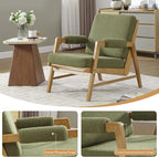 HEAH-YO Modern Accent Chair, Upholstered Boucle Fabric Living Room Chair - Image 5
