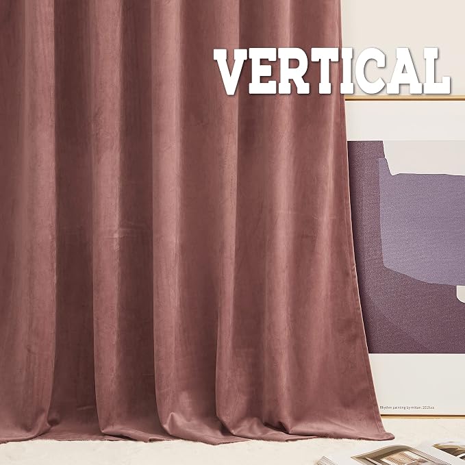 RYB HOME Heavy Duty Velvet Curtains & Drapes, Room Darkening Noise Reducing - Image 5