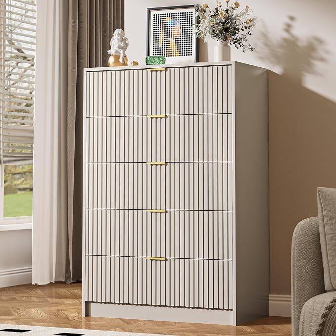 3-Piece Dresser Bedroom Set, 5 Drawer Dresser & 2 Drawer Nightstands - Image 2