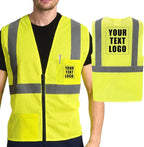 AYKRM 2 Pockets Reflective Safety Vest High Visibility Class II Mesh Vest by AYKRM