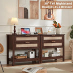 LEYAOYAO 31.5" Wide Rattan Night Stand - Image 6