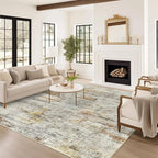9x12 Area Rugs for Living Room, Non Slip Machine Washable Vintage Rugs - Image 8