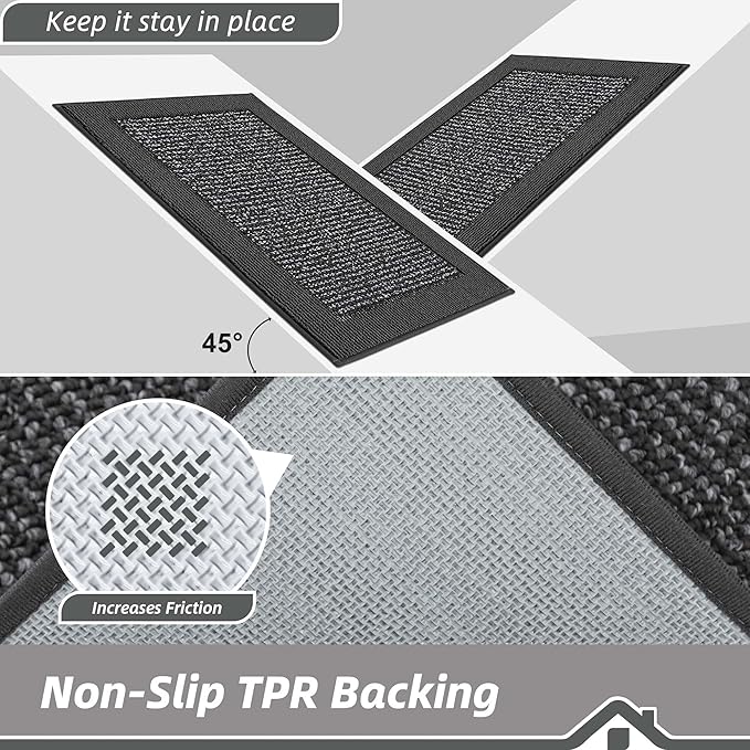 BEQHAUSE Indoor Door Mat 20" x 32", Dirt Trapper Door Mats Non-Slip Entryway - Image 4