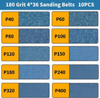 10-Piece 4 x 36 Inch 180 Grit Zirconia Sanding Belts, Heavy Duty Long-lasting - Image 8