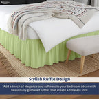 KRISHNA Ruffled Bed Skirt with Split Corners King, 100% Microfiber Hotel Quality - Image 5