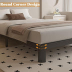 Queen Bed Frame 6 Inch Black, Metal Bed Frame Queen Size - Image 7