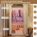 75" Tall Farmhouse 2 Doors Armoire Wardrobe Closet - Image 7