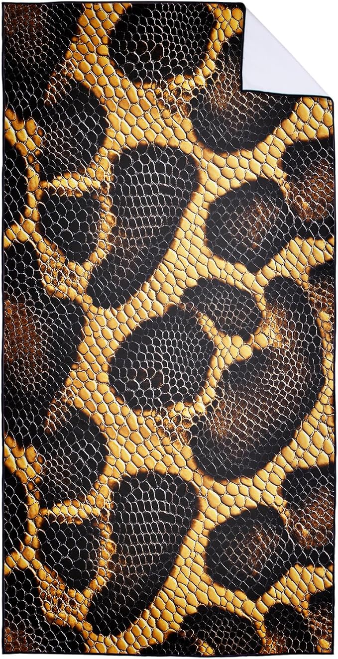 Snake Skin Pattern Beach Towel Oversized 36" x 72", Thin Lightweight Sand Free by XSMEI