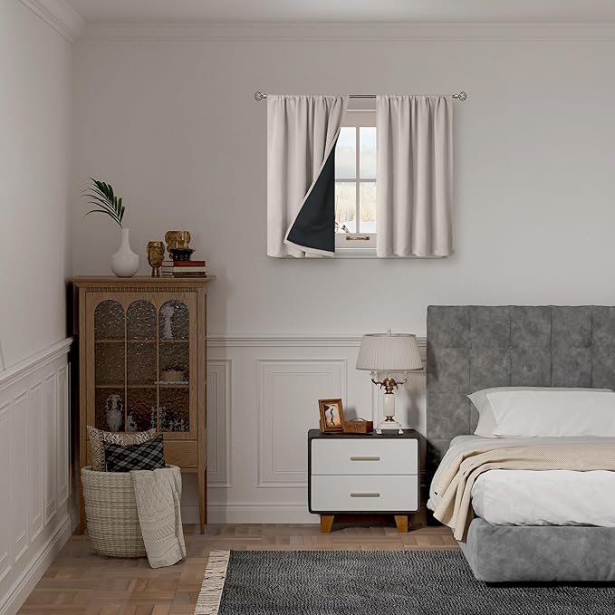 BGment Short Blackout Curtains for Bedroom, Thermal Insulated Full Room - Image 2