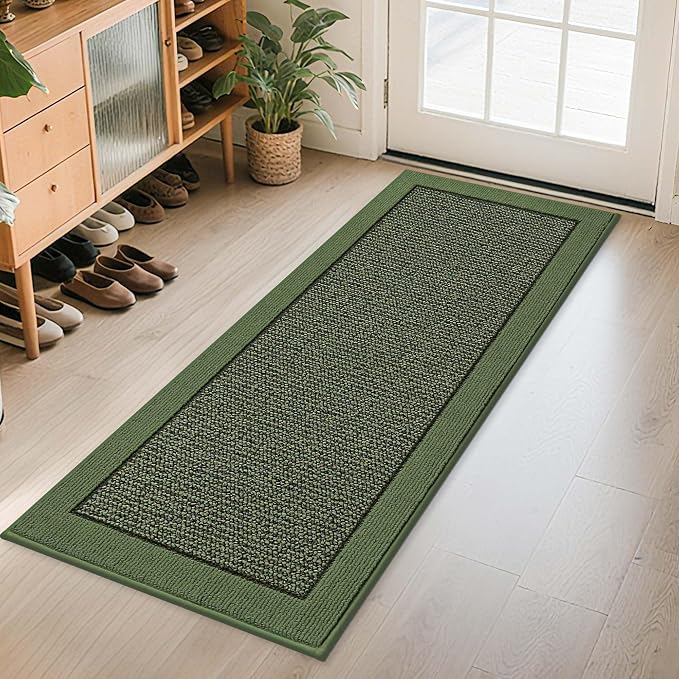 BEQHAUSE Indoor Door Mat 24" x 60", Dirt Trapper Door Mats Non-Slip Entryway by BEQHAUSE