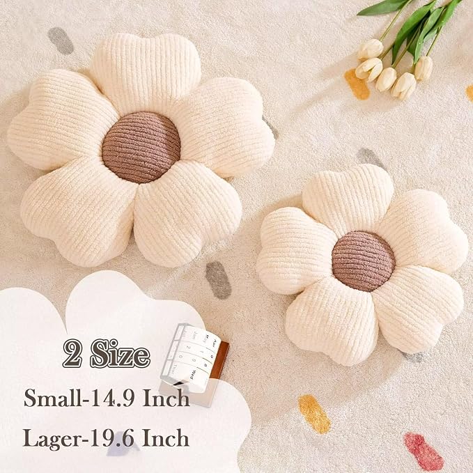 Kcvvcr Flower Throw Pillow, Cute Flower Shaped Pillow Decorative Throw Pillow - Image 2